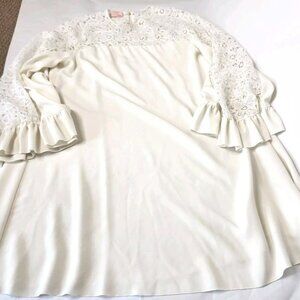 Giamba Paris Women's Size Large White Lace Floral Dress